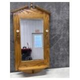 Homemade Mirror with Hooks