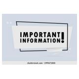 important Auction Information