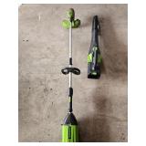 Greenworks Weed Whip and Leaf Blower