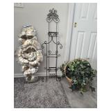 Hanging Plate Holders, Artificial Flowers in a