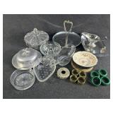 vintage candy dish with a lid, Vintage Clear