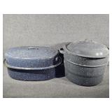 Enamel Coated Pot and Roasting Pan