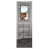 Corner Shelf Stand and Mirror
