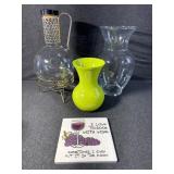 Glass & Metal Carafe & Warmer Coffee Tea