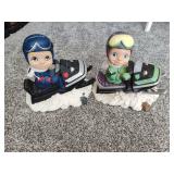 Snowmobile Figurines (2)