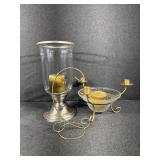 Glass candle holder, Ornament Holder