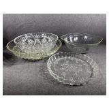 Fostoria Cut large Glass Salad bowl