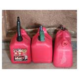 3 Plastic Gas Cans