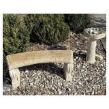 Outdoor Bench, Bird Bath