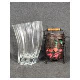 Floral Vase with Candle Holder