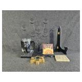 Shelf Knick Knacks, Wooden Plate Holder,