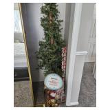 Small Christmas Tree, Ornaments, Wrapping Paper