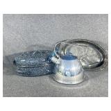 Enamel Pans and Tea Kettle