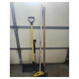 Snow Shovel, Ice Chisel and Brooms