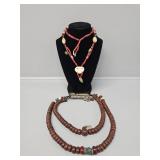 Old Bodhi Seed Mala, Beaded Necklace with Face