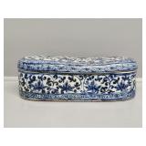 Chinese Blue & White Pottery Scribes Box