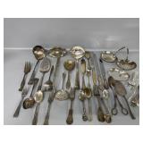 Silver plated knives, forks, spoons, ladles