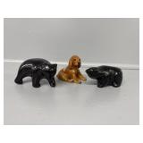 BOMA Figurines of Polar Bears and Cocker Spaniel