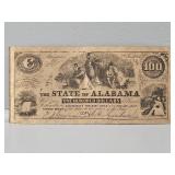 The State of Alabama 1864 One Hundred Dollar B