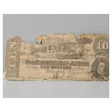 Confederate States of America 1864 $10 Bill