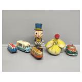 Windup Jiminy Cricket, 1970s Windup Duck Tin Toy