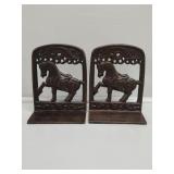 Cast Iron Horse Book Ends (2)
