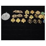 Girl Scout Pins, Locket, Brooch