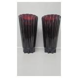 Royal Ruby Anchor Hocking Vases