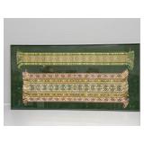 19th Century Silk Table Runners Framed