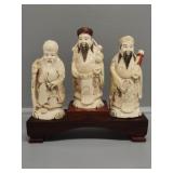 Fu Lu Shou Figurines with Stand