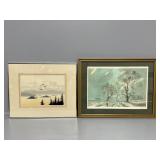 Rural Winter Scene, Sunset Grande Prairie