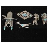 Sterling St.Labre Indian Chief Brooch, R