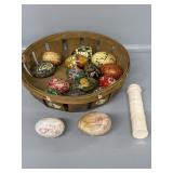 Decoupage Eggs, Aragonite Egg, Pink Scolecite Egg