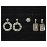 Turquoise and Silver Earrings, Small Ring