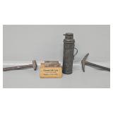 Mini pick ax and sledge hammer diamond drill core