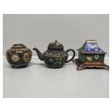 Japanese Meiji Ear Cloisonne Koro Incense B