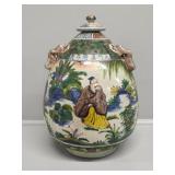 19th-Century Chinese Famille Verte Ginger Jar
