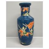 Chinese Powder Blue Famille Verte Vase