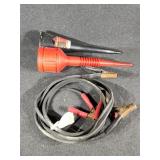 Funnel, and Jumper Cables