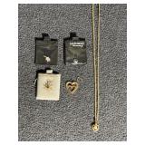 Genuine Sapphire Pendant, Heart Pendant