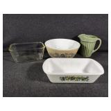 Pyrex Homestead Mixing Bowl, Loaf Dishes