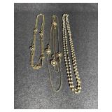 Golden tone Long Necklaces