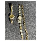 Ladies Watches and Gold Tone bracelet