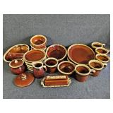 Hull Pottery Brown Drip Dishes