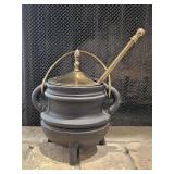 Antique Cast Iron Fire Starter Pot