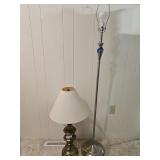Gold Toned Table Lamp, Tall Floor Lamp