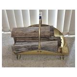 Fireplace Wood Holder with Wood