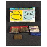 Two in One Train Set, Belt Buckles, Harmonicas