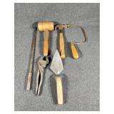 Wooden Mallet, Hammer, Level, and More