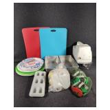 Food Processor, Cookie Cutters, Paper Plate